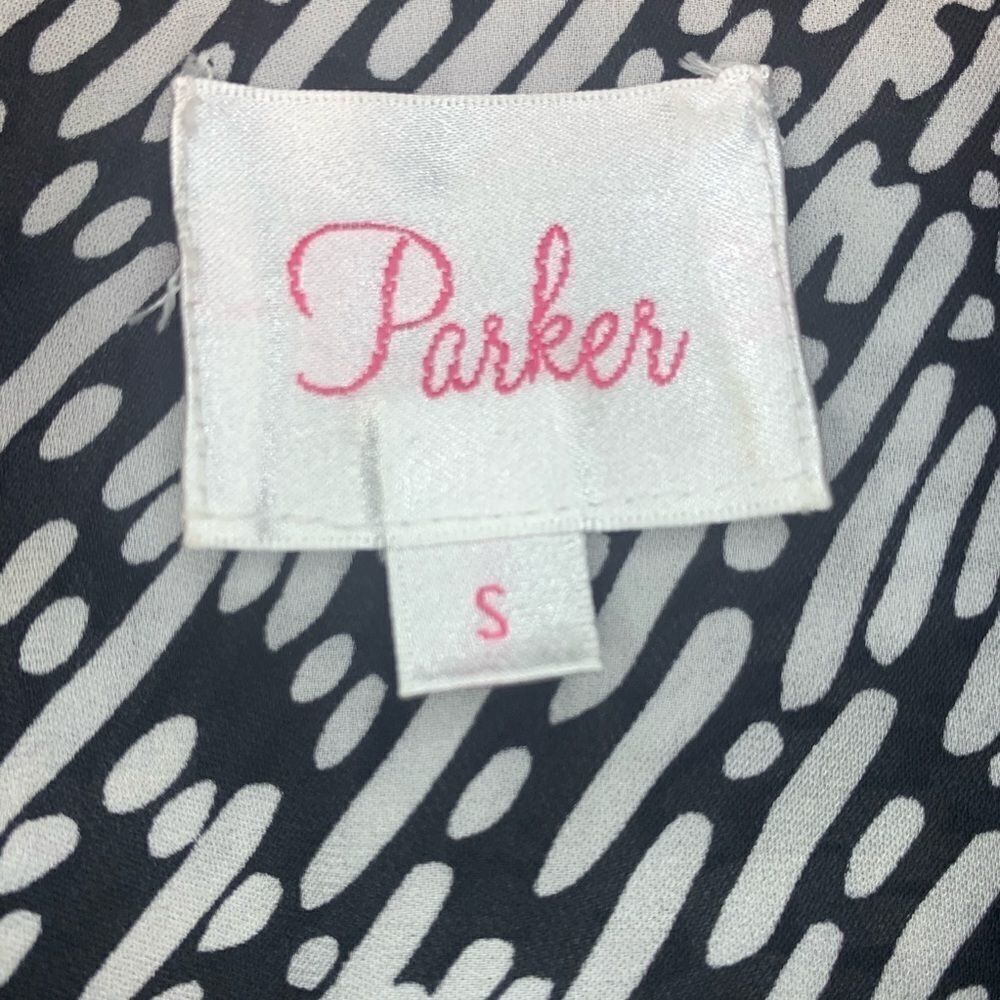 Parker silk cascade ruffle racer back lined dress - Picture 7 of 8
